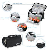 4798a No Brand OA 7087 Grades 4 6 Large Capacity Pencil Case Pencil Pouch with Zipper Compartments Black