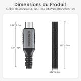 PC Cab 10GBW 1m 2fr