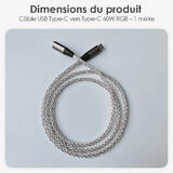 Cab usb c2c60wrgb 2fr