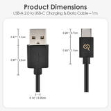 Cab USB20AMTOCM 1M 2