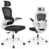 e105d Moustache MOFC 3LP BK Office Chairs Three stage lumbar support flip up armrest ergonomic office chair