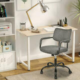 medium plus 3d11f Moustache MOFC 7209 DG Office Chairs Modern Linen Fabric Office Desk Chair with Individual Armrests Dark Gr