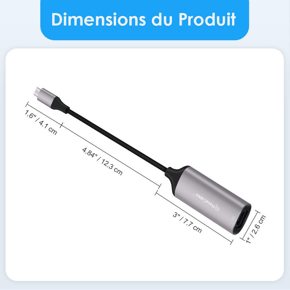 Adaptateur Ethernet USB-C vers 5G, Boîtier Aluminium, Plug-and-Play ...