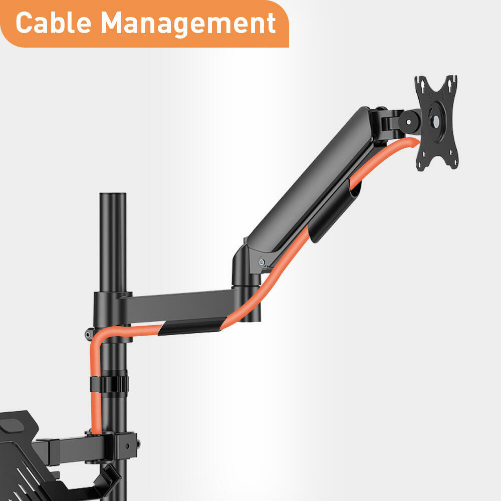 Computer Arm For Racks 2 in 1 Combo Articulating Monitor Arm for 17