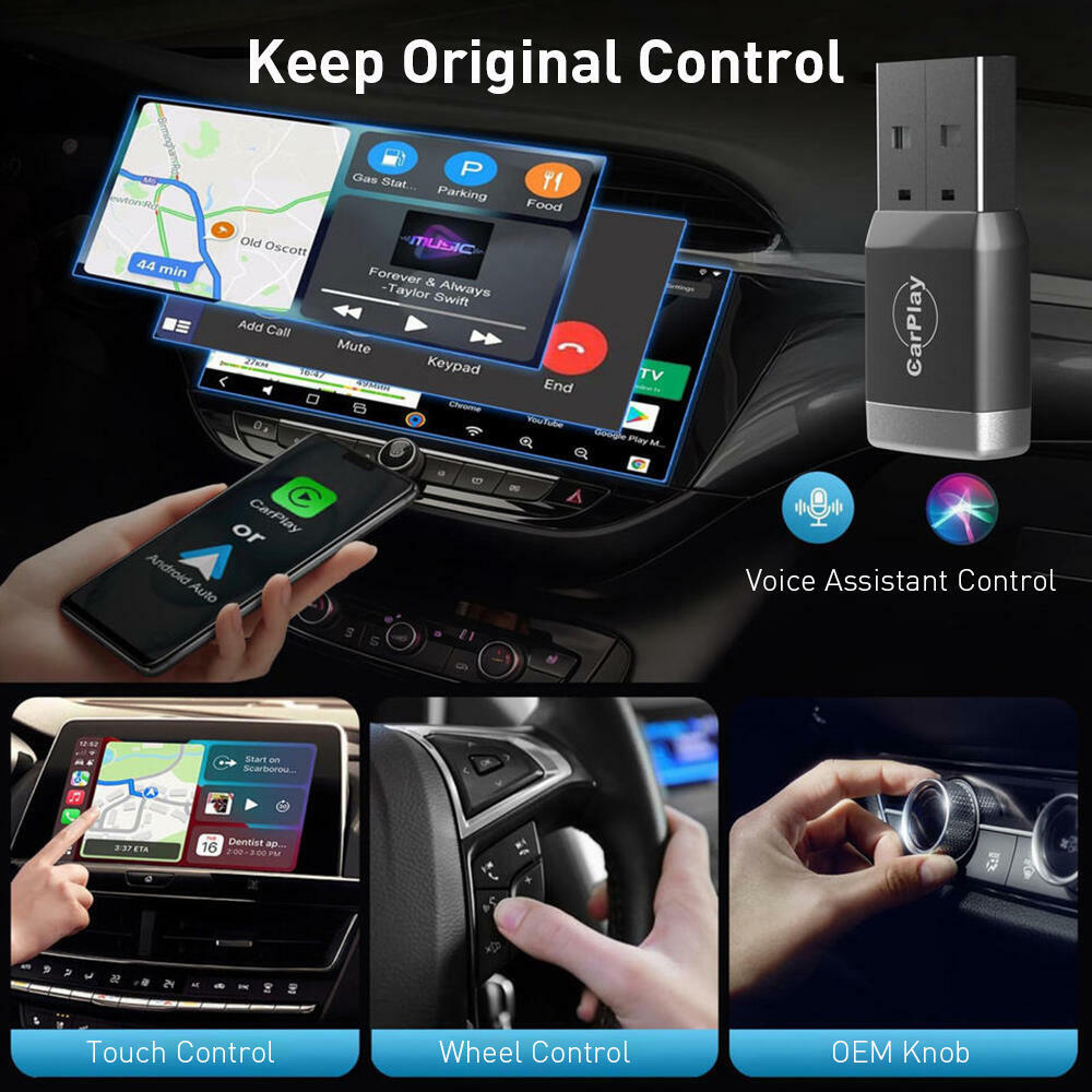 2-in-1 Wireless CarPlay Adapter & Android Auto Adapter for iOS 10 ...