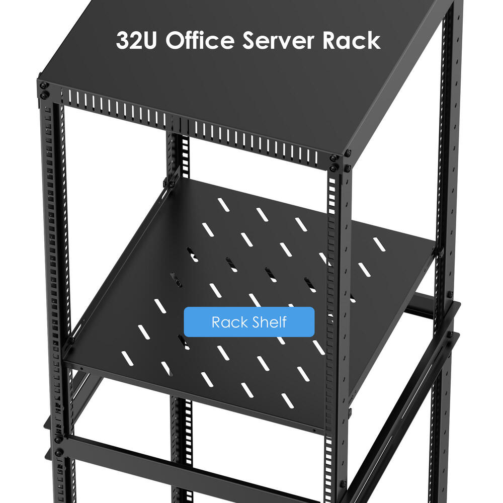 32U Mobile Open Frame Server Rack with Wheels - PrimeCables®