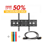 76828 PrimeCables Cab PLB 33L All3 TV Wall Mounts Stands 3 in 1 Tilt TV Wall Mount for TV 37 70 with HDMI Cable Fastening Tie