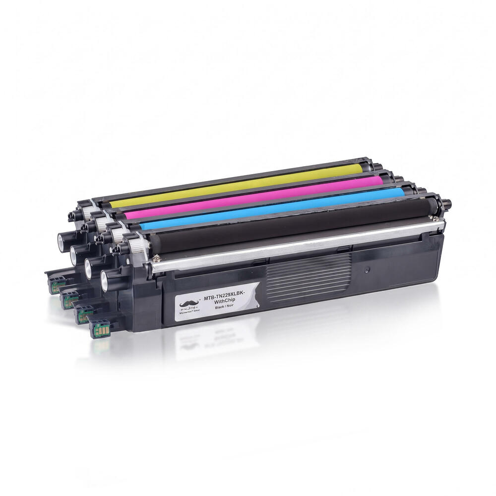 Brother TN229XL Toner Cartridge Combo:BK/C/M/Y - Moustache