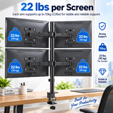 03 Generated image  Quad Monitor Stand  22 lbs Per Screen