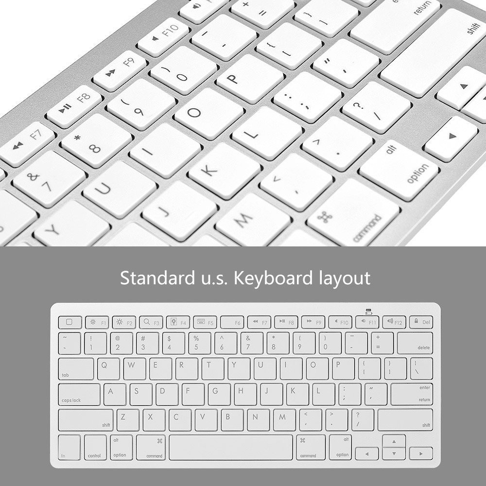 UtechSmart Super Slim Bluetooth Wireless Keyboard for Smarphone Tablet