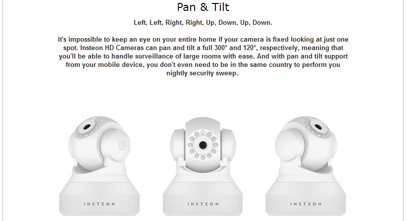 Insteon Wireless HD 720p IP Camera with Pan, Tilt Night Vision