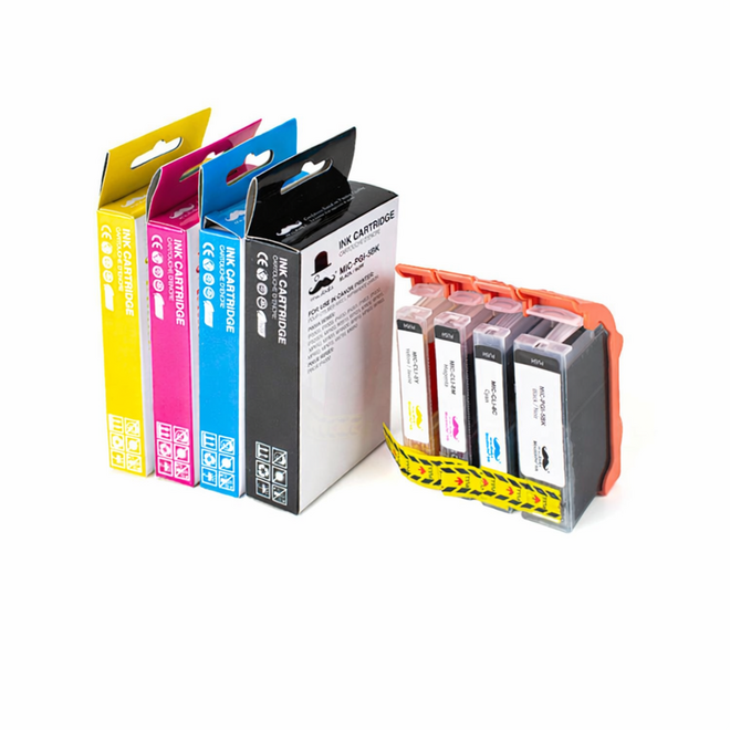 Moustache CLI 8 Value Pack 3 PIXMA IP5200R Canon PGI5 CLI8 Compatible Ink Cartridge Combo BK C M Y 0628B027 Moustache