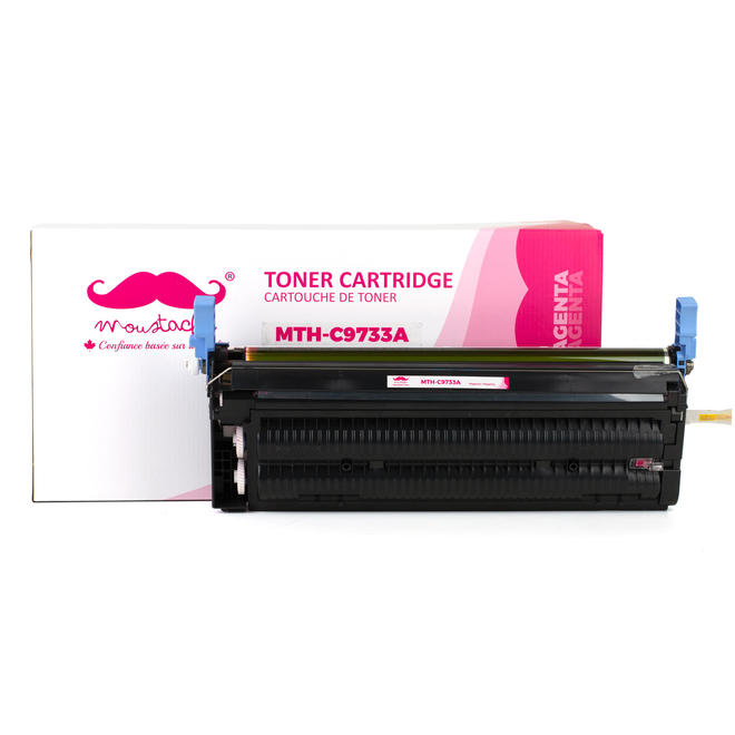Moustache C9733F Color LaserJet 5500 Compatible HP 645A C9733A Magenta Toner Cartridge Moustache