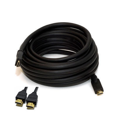 Câble HDMI standard 28AWG - 25ft w / Ferrite Cores (Connecteurs plaqué or) - NOIR