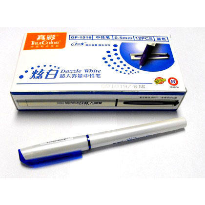 True Color Dazzle White Gel Pen Blue Value Pack 12/Pack (670-0.5mm)