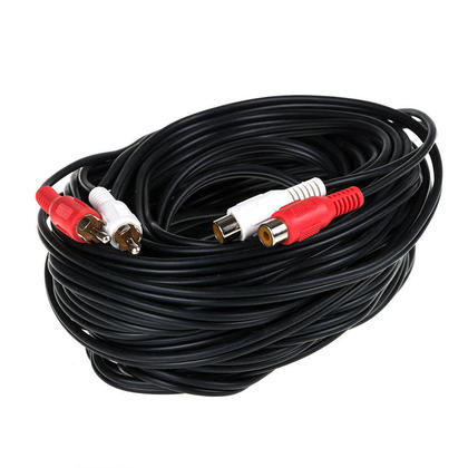 Audio Extension Cable 2 RCA Plug Male to Female Cable 50ft 