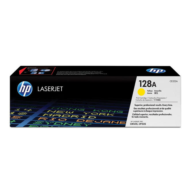 HP 128A CE322A OEM LaserJet Pro CM1415fn HP 128A CE322A Original Yellow Toner Cartridge