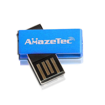Amazetec USB2.0 Nano 8GB USB Flash Drive - Blue (Retail Box)