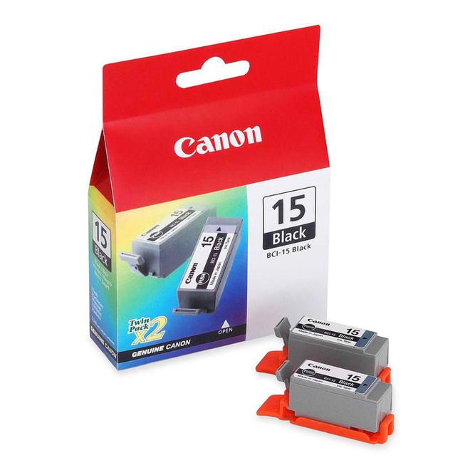 Canon BCI 15 OEM i70 Canon BCI 15 Original Black Twin Ink Cartridge 8190A003