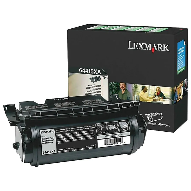 Lexmark 64415XA OEM T644 Lexmark 64415XA Original Black Return Program Toner Cartridge Extra High Yield