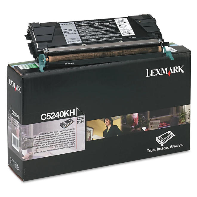 Lexmark C5240KH OEM C524 Lexmark C5240KH Original Black Return Program Toner Cartridge High Yield