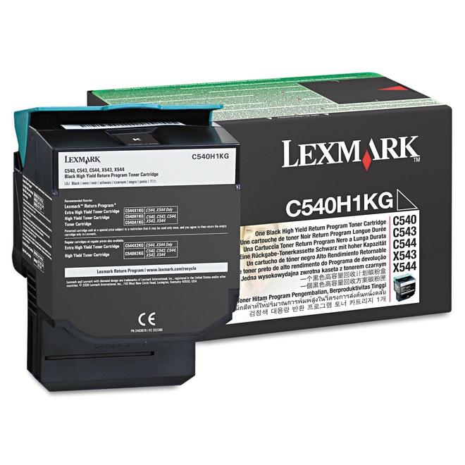 Lexmark C540H1KG OEM X543dn Lexmark C540H1KG Original Black Return Program Toner Cartridge High Yield