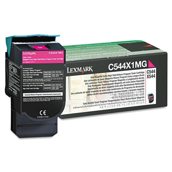 Lexmark C544X1MG OEM X544dn Lexmark C544X1MG Original Magenta Return Program Toner Cartridge High Yield