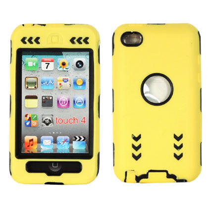 Perfect Combo Silicone Hard Plastic Case Cover for iPod Touch 4