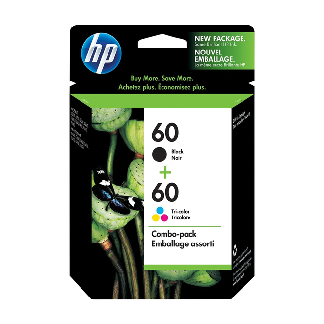 HP 60 CD947FC Combo OEM ENVY 100 HP 60 CD947FC N9H63FN D8J23FN Original Black and Tri color Ink Cartridge Combo