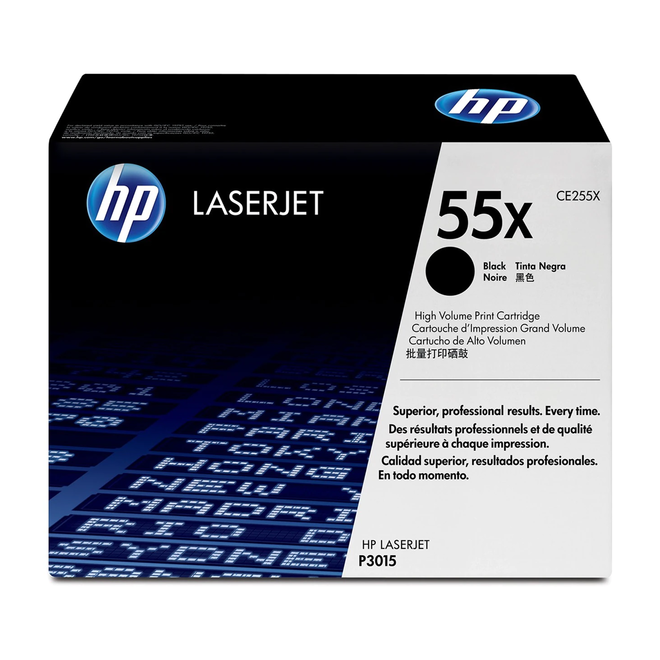 HP HP55X CE255X OEM LaserJet P3010 HP 55X CE255X Original Black Toner Cartridge High Yield