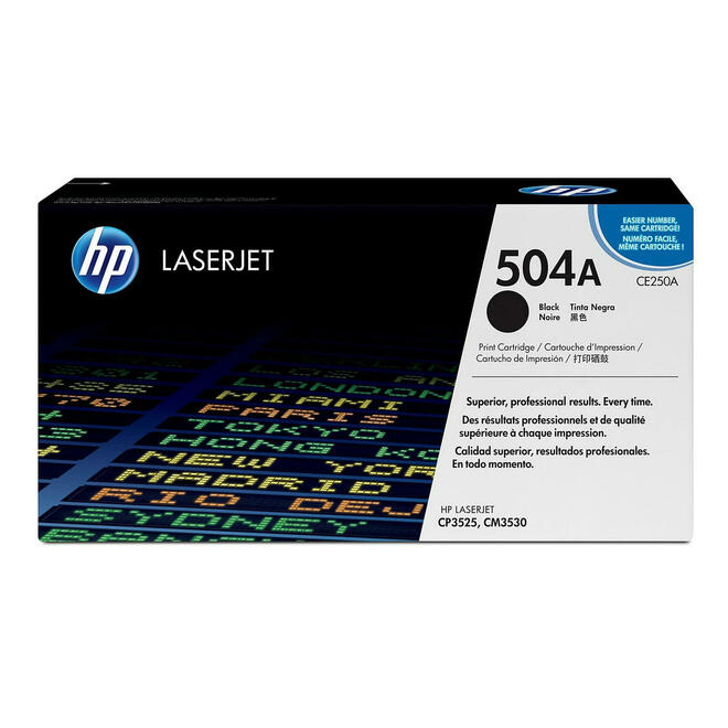 HP CE250A OEM Color LaserJet CP3525 HP 504A CE250A Original Black Toner Cartridge