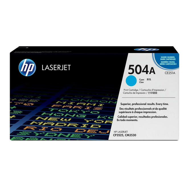HP CE251A OEM Color LaserJet CP3525 HP 504A CE251A Original Cyan Toner Cartridge