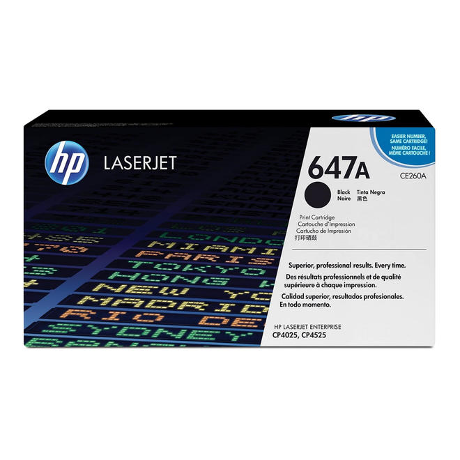 HP CE260A OEM Color LaserJet CP4025dn HP 647A CE260A Original Black Toner Cartridge