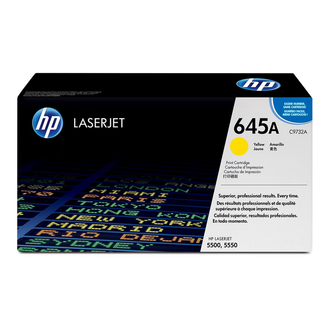 HP C9732A OEM Color LaserJet 5500 HP 645A C9732A Original Yellow Toner Cartridge