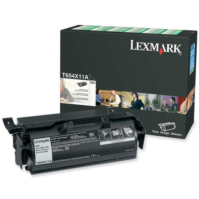 Lexmark T654X11A OEM T654DN Lexmark T654X11A Original Black Return Program Toner Cartridge Extra High Yield