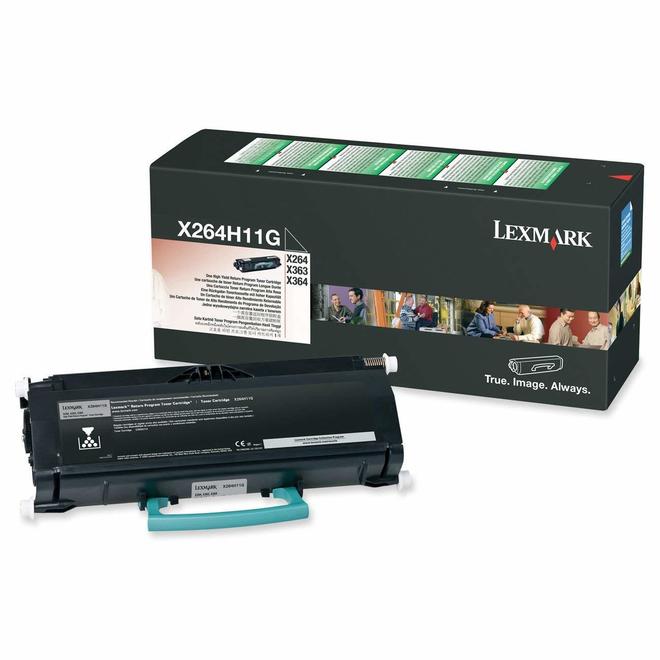 Lexmark X264H11G OEM X264dn Lexmark X264H11G Original Black Return Program Toner Cartridge High Yield