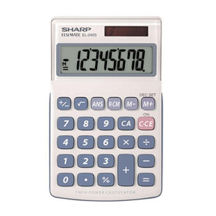 SHARP EL240SB 8 DIGIT TWIN POWER CALCULATOR 