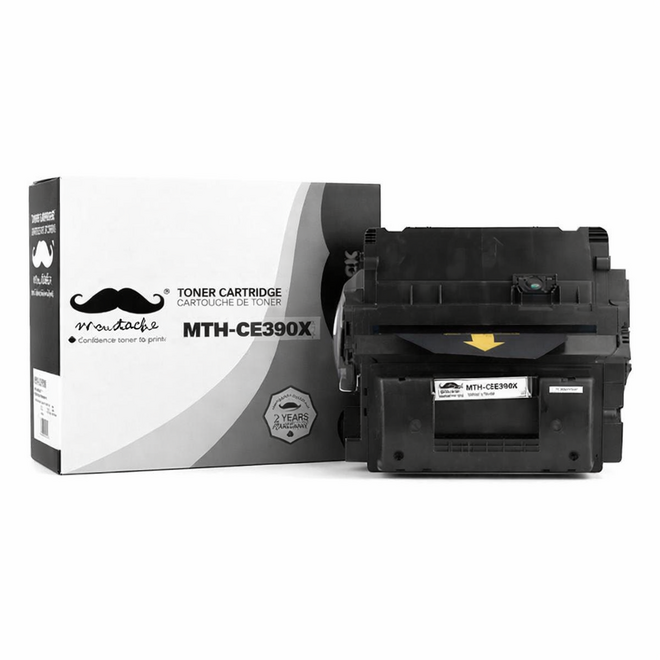 Moustache CE390X LaserJet Enterprise 600 M602 Series Compatible HP 90X CE390X Black Toner Cartridge High Yield Moustache