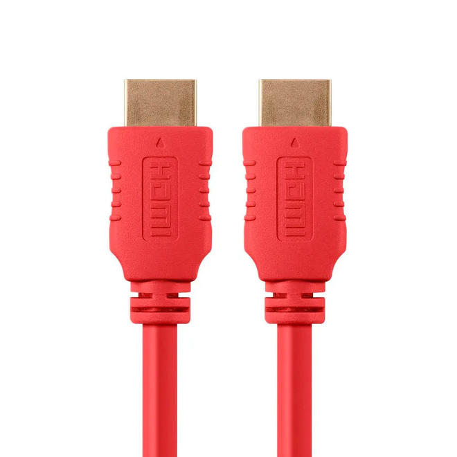 Monoprice Canada Cab 4026 All HDMI Cables Standard High Speed 6ft 28AWG High Speed HDMI Cable w Ferrite Cores 7 Colors Availa