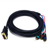 Monoprice 2ft DVI-I to 3 RCA Component 3868 Video Cable -- DVI-I - 3-RCA