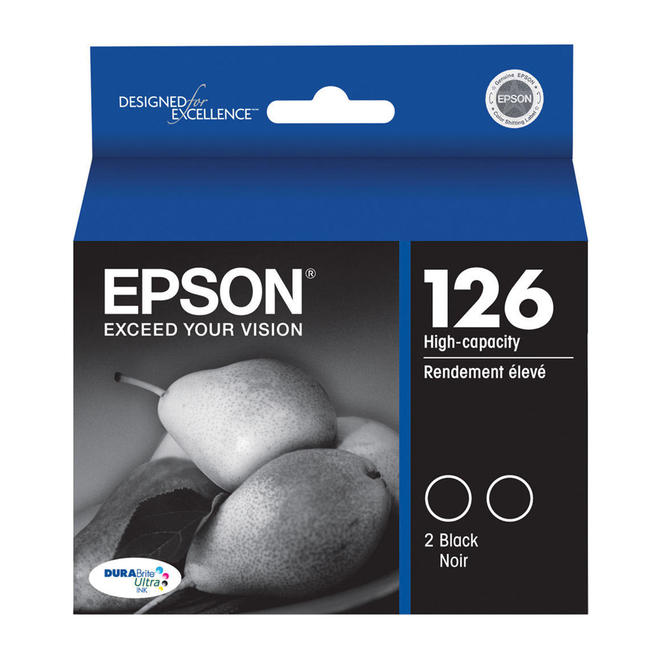 Epson T126120 BK OEM Dual Pack Stylus NX430 Epson 126 T126120 D2 Original Black Ink Cartridge High Capacity Twin Pack