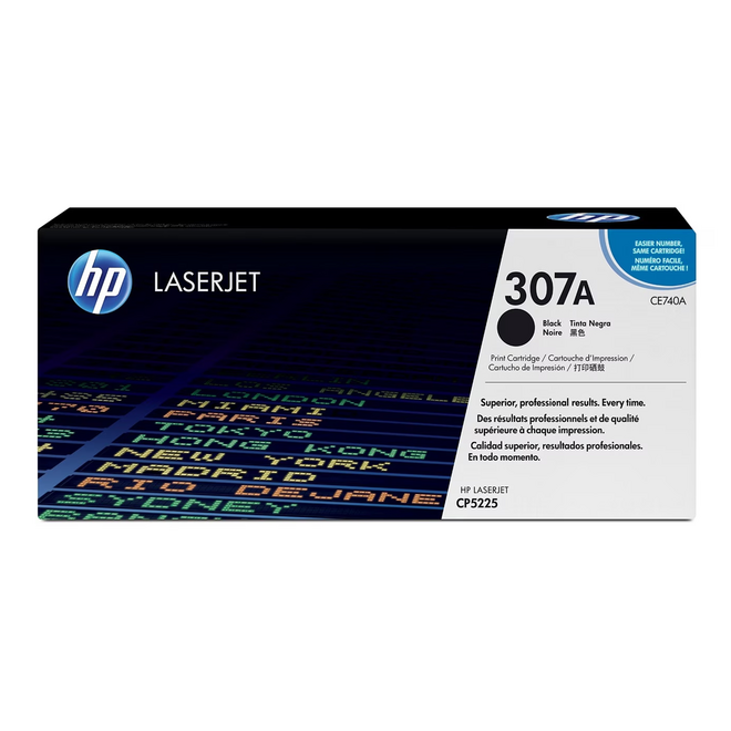 HP 307A CE740A BK OEM Color LaserJet Professional CP5225 HP 307A CE740A Original Black Toner Cartridge