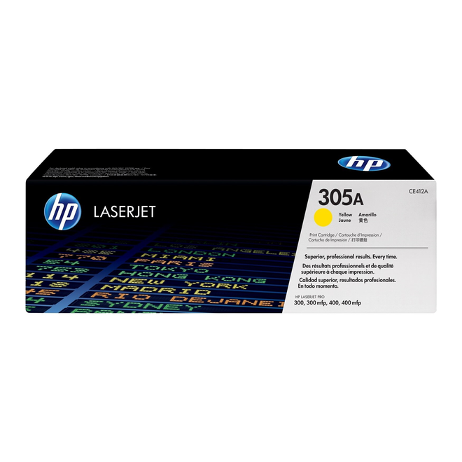 HP 305A CE412A Y OEM LaserJet Pro 300 Color M351A HP 305A CE412A Original Yellow Toner Cartridge
