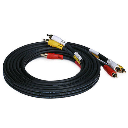 10FT Triple RCA Stereo Video Dubbing Composite Cable