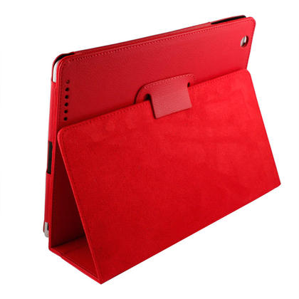 PU Leather Case for the New iPad & iPad 2, Red