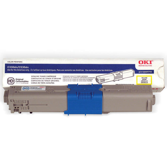 Okidata 44469701 Y OEM Oki C330dn Okidata 44469701 Type C17 Original Yellow Toner Cartridge
