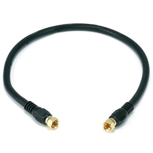 Rg6 18awg 75ohm Quad Shield Cl2 Coaxial Cable With F Type Connectorblack 9 Lengths Primecables