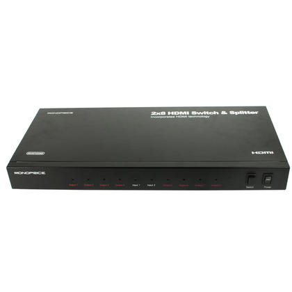 2x8 HDMI® Switch & Splitter - Monoprice®