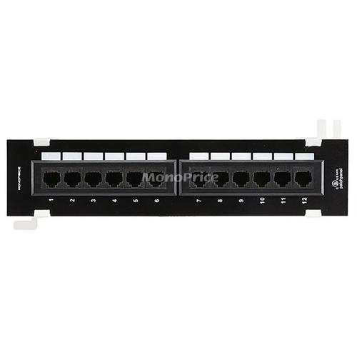 Monoprice Canada Cab 7304 Patch Panels not display in front office Cat6 Mini Patch Panel 110 Type 12 Port 568A B Compatible