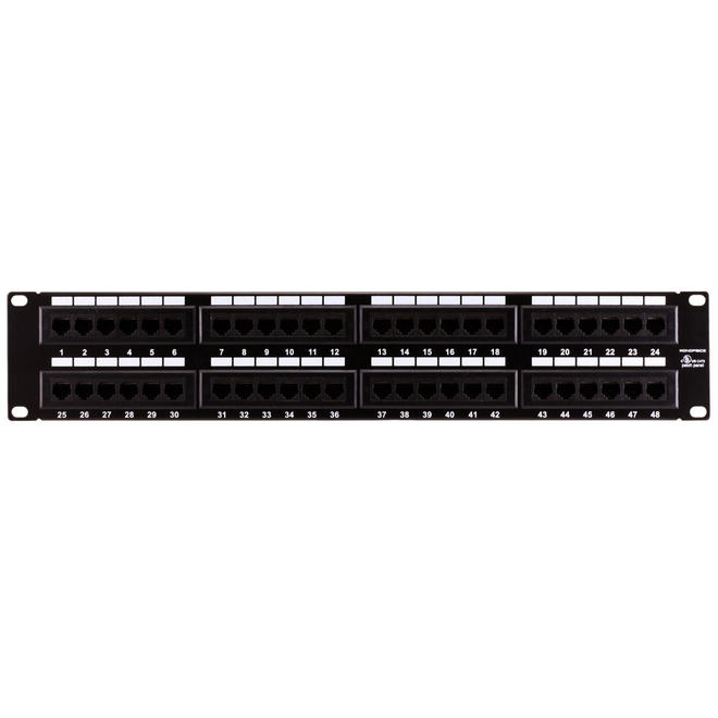 Monoprice Canada Cab 7305 Patch Panels Cat6 Patch Panel 110 Type 48 Port 568A B Compatible